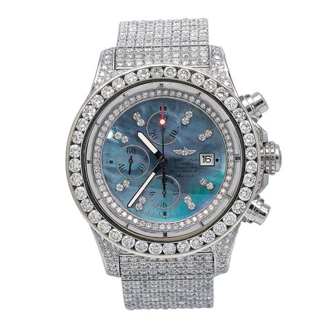 breitling iced out watches|Breitling super avenger a13370.